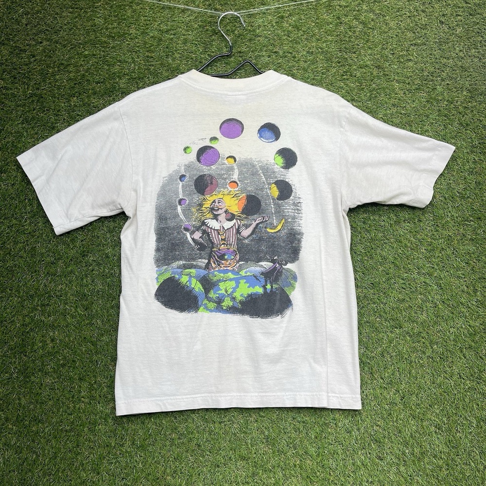 Vintage 90s Hard Rock Cafe Shirt Mens Small Psychedelic Moon Earth Nature y2k